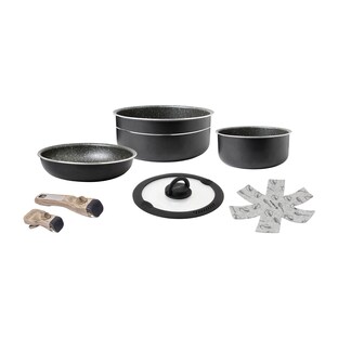 Batterie de casseroles et de poêles pour le camping Pirate Space Master, 7 pièces