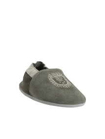 Baby Leder-Krabbelschuhe / Hausschuhe BÄR oder LÖWE, Geschenkbox