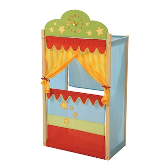 Kaspertheater mit Holzgestell  