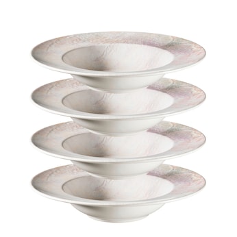 Pastateller-Set, Steinzeug Aquarellia