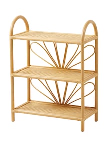Regal BOHO aus Rattan mit 3 Böden, Kinderzimmer