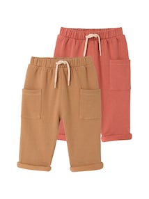 Jogginghosen aus Sweatware 2er-Pack Baby, Dehnbund