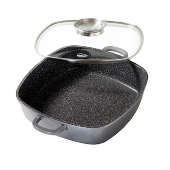 STONELINE Servierpfanne Eckig 28 cm | mit Deckel