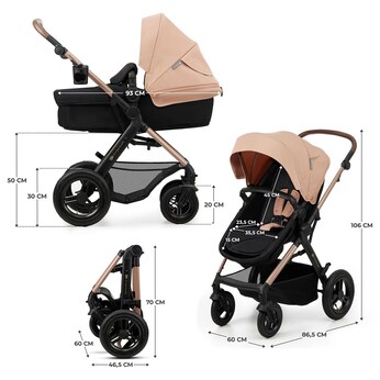 Kombikinderwagen MOOV 2 Air Trio-Set inkl. Babyschale MINK PRO