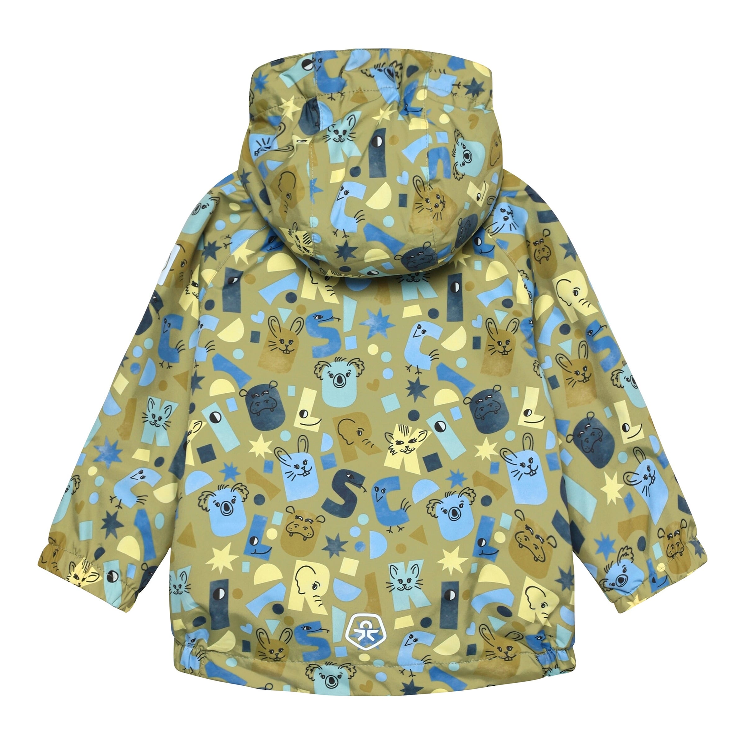 Colorkids Regenjacke mit abnehmbarer Kapuze Tiere Buchstaben