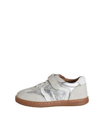 Mädchen Leder-Sneaker mit Klettverschluss