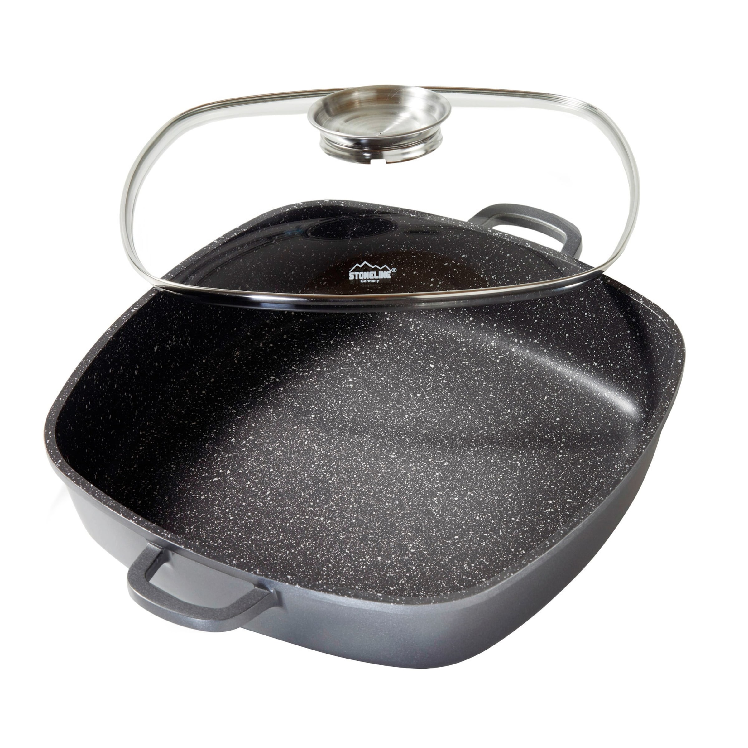 STONELINE® STONELINE Servierpfanne Eckig 32 cm | mit Deckel