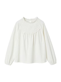 Mädchen Blusenshirt mit Lochstickerei