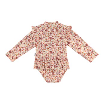Badeanzug langarm mit UV-Schutz Blumen