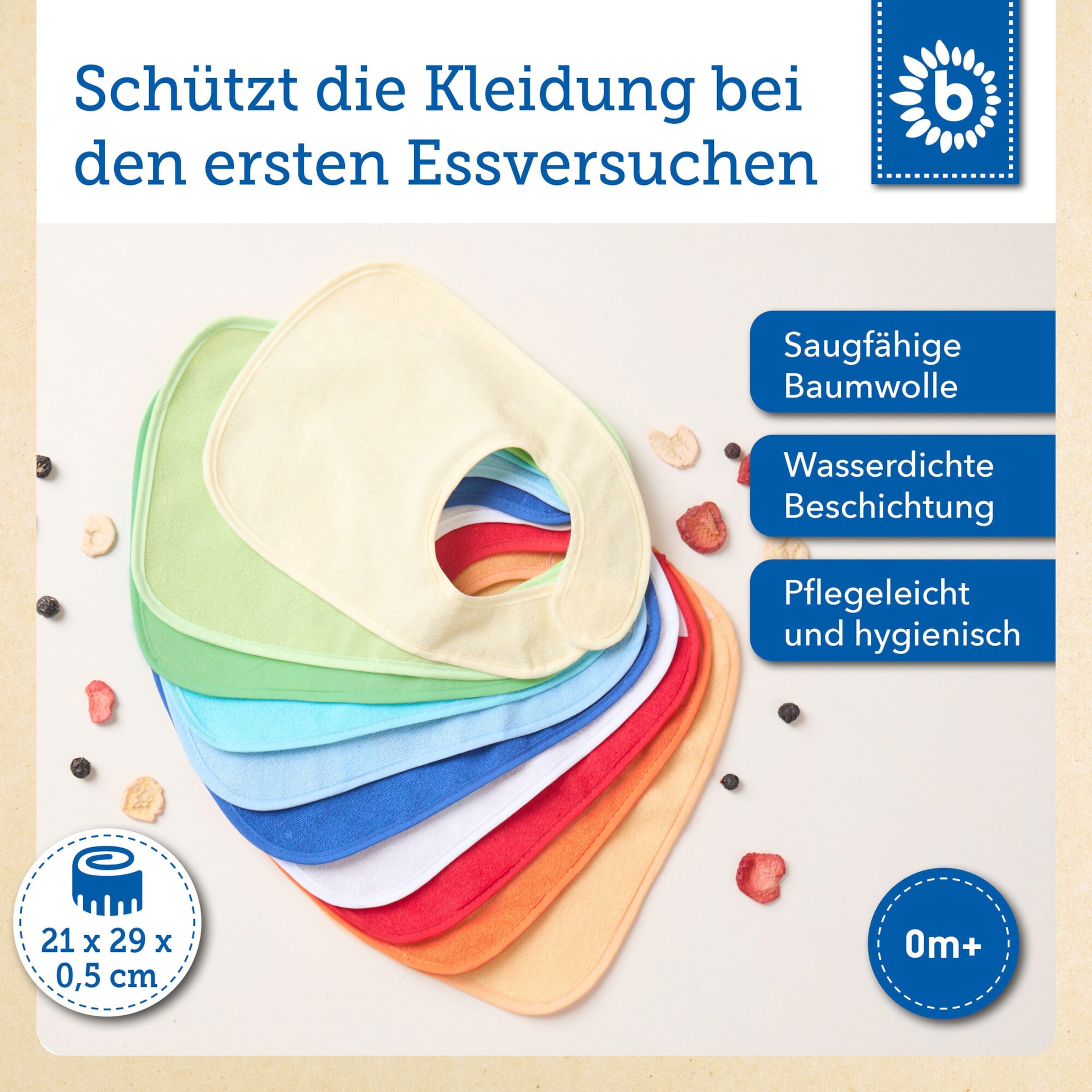 Bieco Baby Lätzchen 10er Pack abwaschbar - ab Geburt