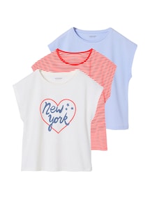 3er-Pack Mädchen T-Shirts BASIC