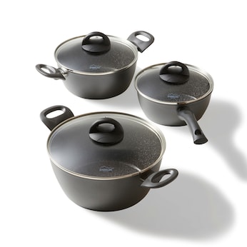 STONELINE CERAMIC Topfset 6-teilig 18/20/24 | mit Deckeln