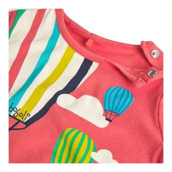2-tlg. Set T-Shirt und Jeans-Shorts Heißluftballons