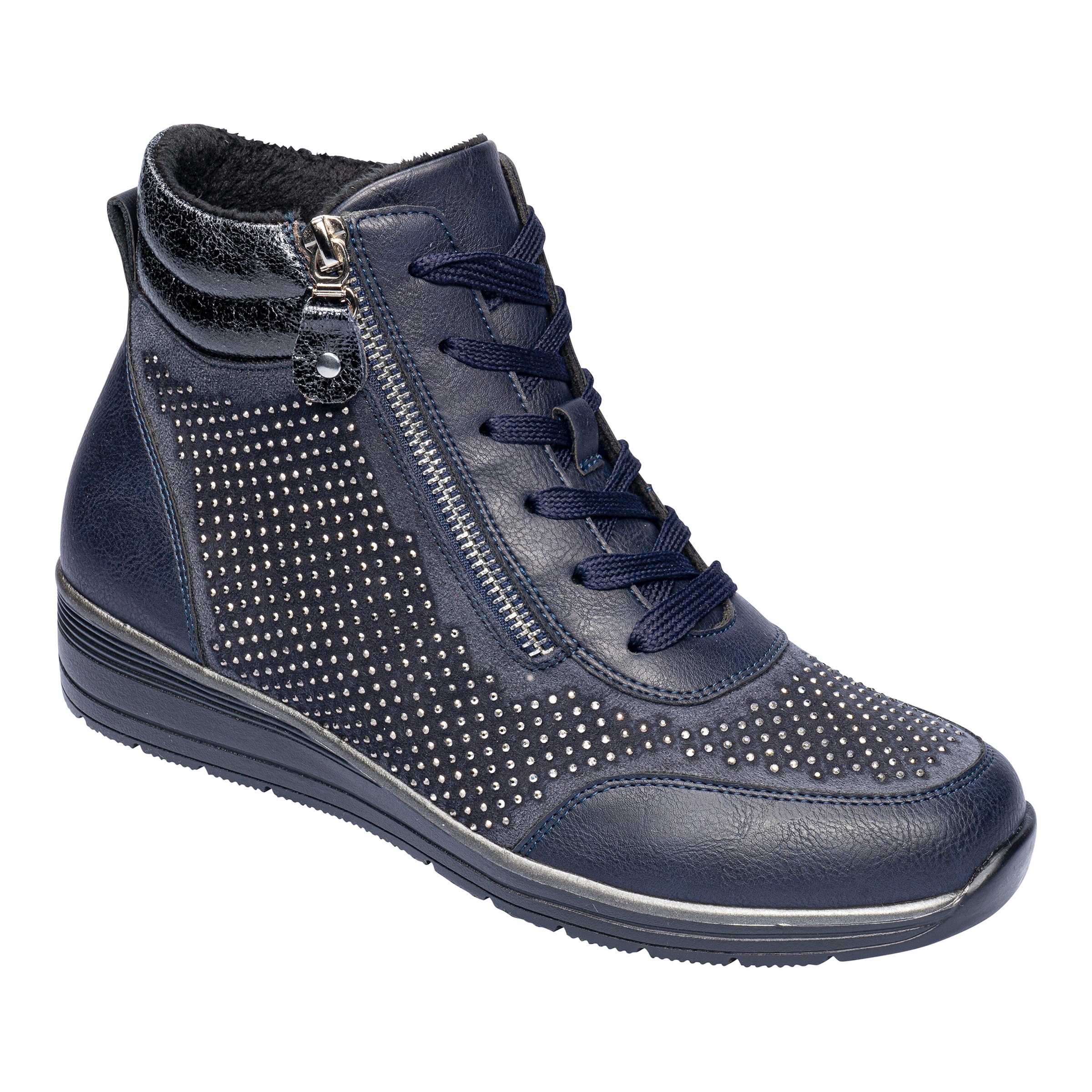 Wärme-Knöchelsneaker „Claudia“ blau Damen