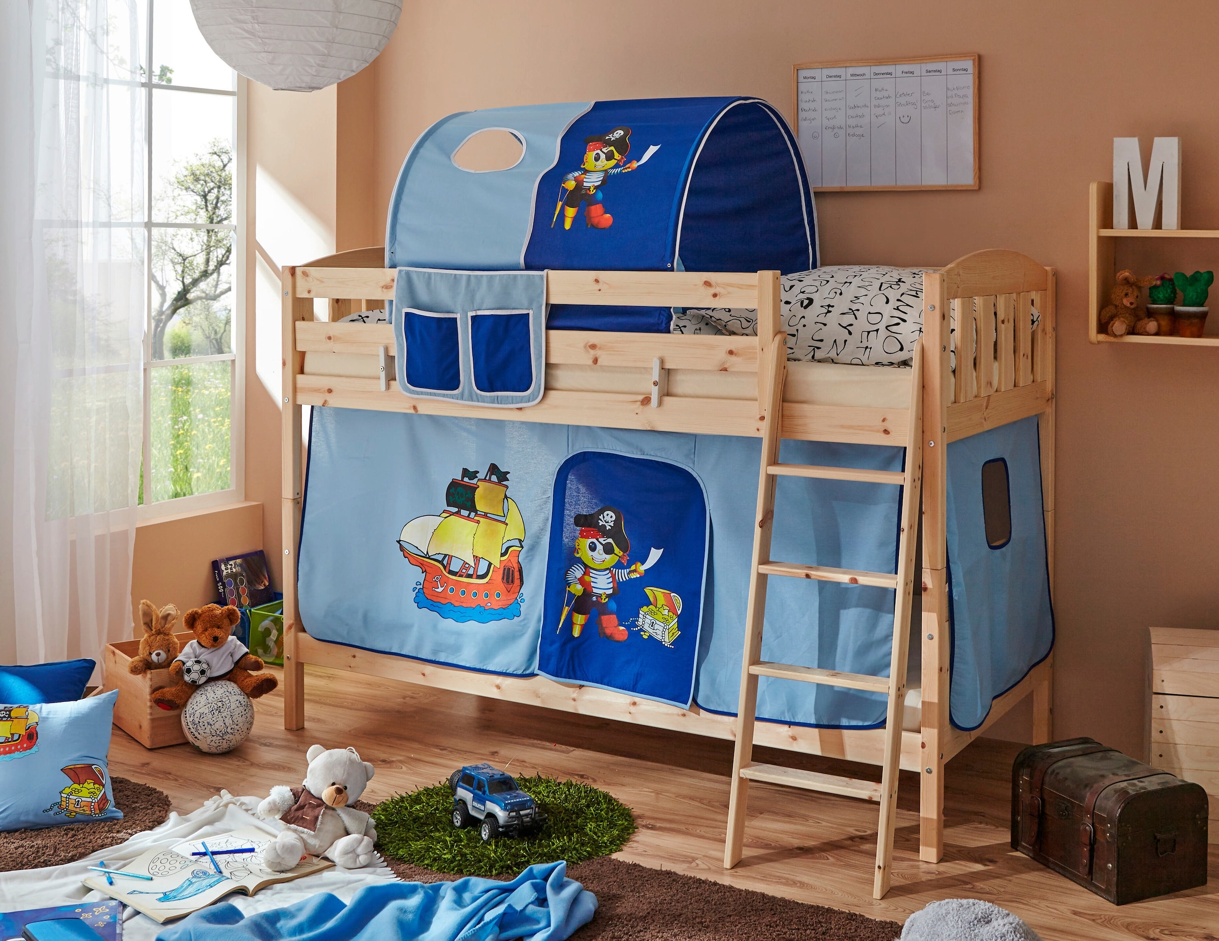 Ticaa Etagenbett Erni Country-V Kiefer Natur Motiv