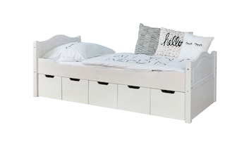 Einzelbett "Leni" 90x200 Kiefer Weiß