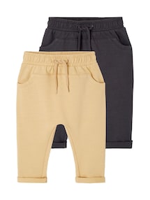 2er-Pack Baby Sweathosen mit Dehnbund BASIC