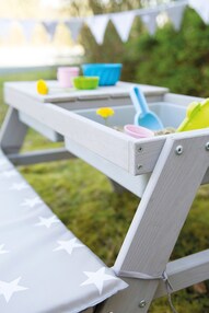 Kindersitzgarnitur Outdoor + mit Spielwannen und Bankkissen Little Stars 