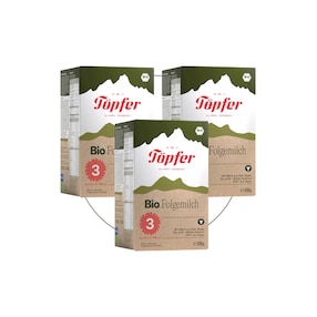 3er Pack Bio Folgemilch 3  600 g