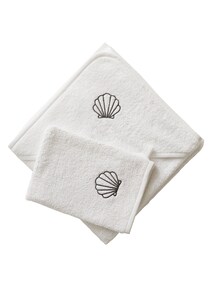 Baby Kapuzenbadetuch & Waschhandschuh