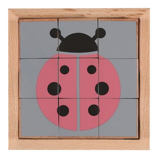 Holzwürfel-Puzzle Tiere