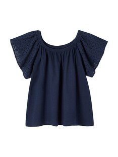 Mädchen T-Shirt mit Lochstickerei Oeko-Tex