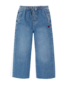Weite Jeans Mädchen, Dehnbund mit Kordelzug