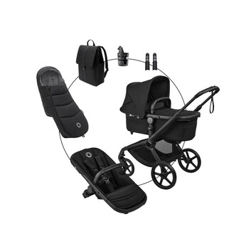 Kombikinderwagen Trio-Set inkl. Wickelrucksack, Fußsack und Höhenadapter