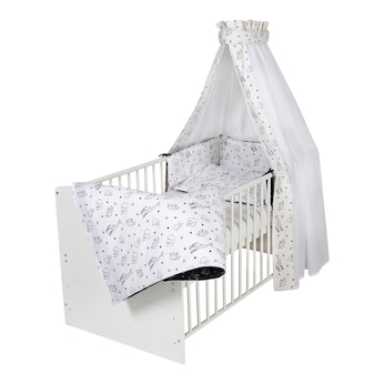 Babybett mit Ausstattung Classic White 70x140 cm