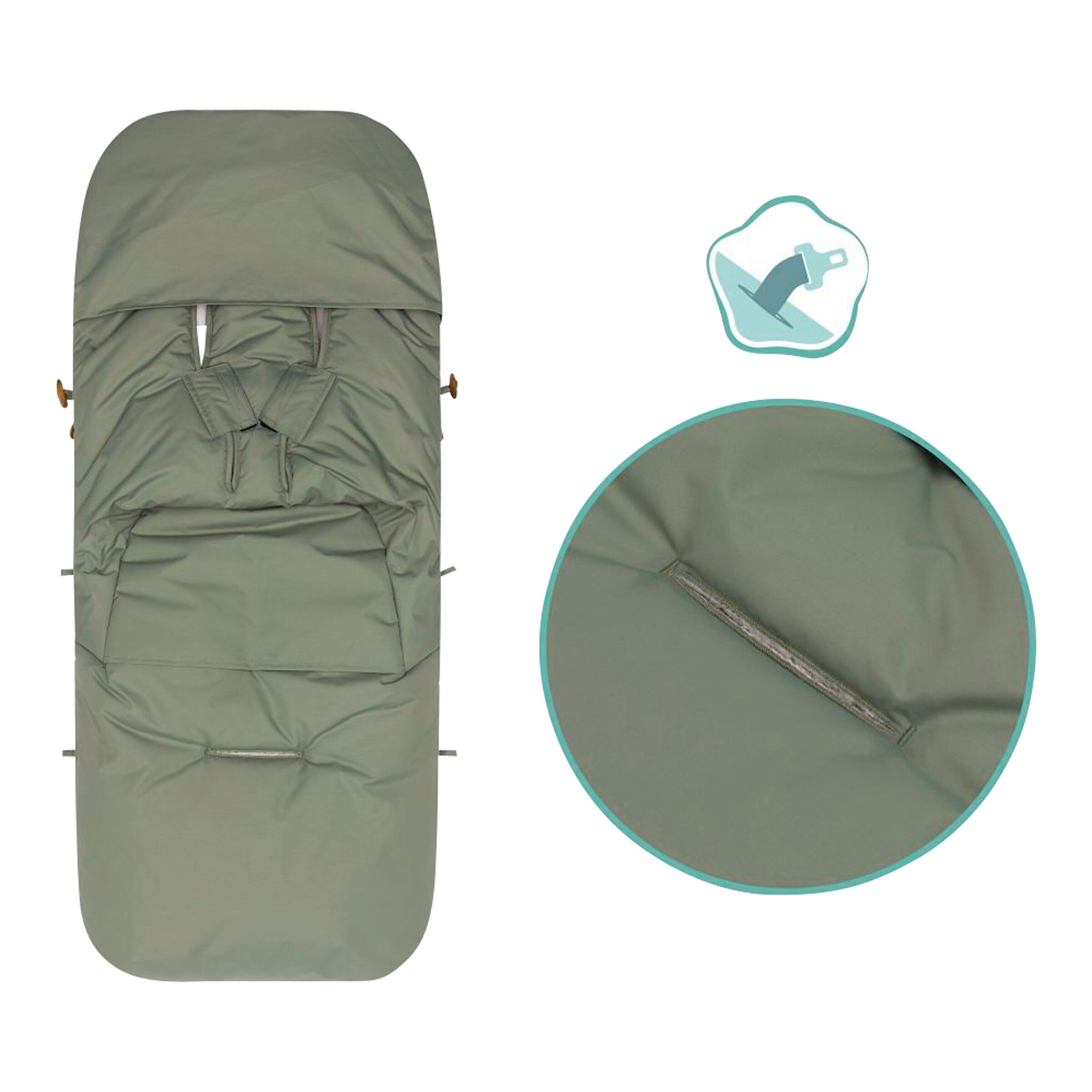 Thumbnail - Fillikid Winterfußsack Kinley Teddy gruen