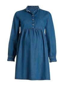 Jeanskleid mit Druckknopfleiste für Schwangerschaft & Stillzeit