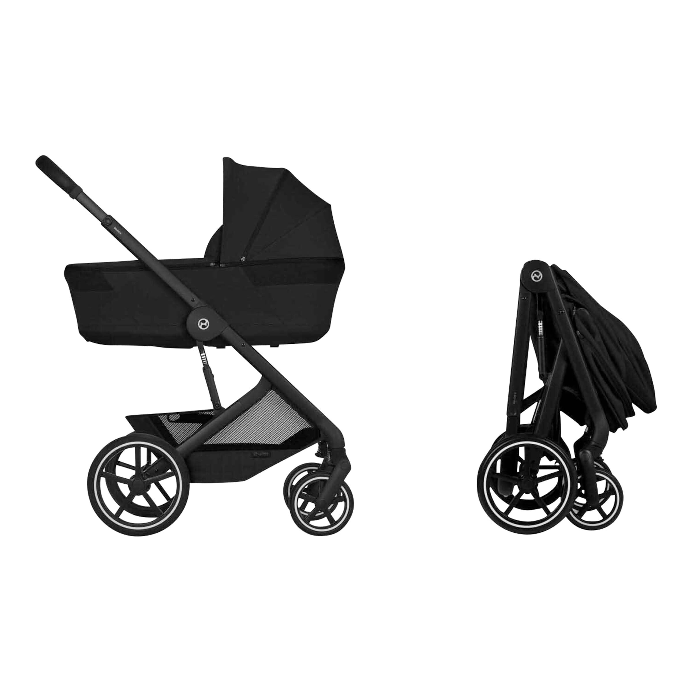 Cybex Gold Kombikinderwagen Balios S Lux Inkl. Faltbarer Wanne Schwarz