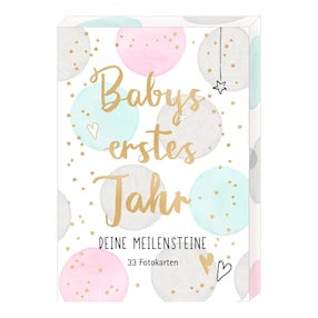 Boîte de cartes photo Jalons de la première année avec bébé