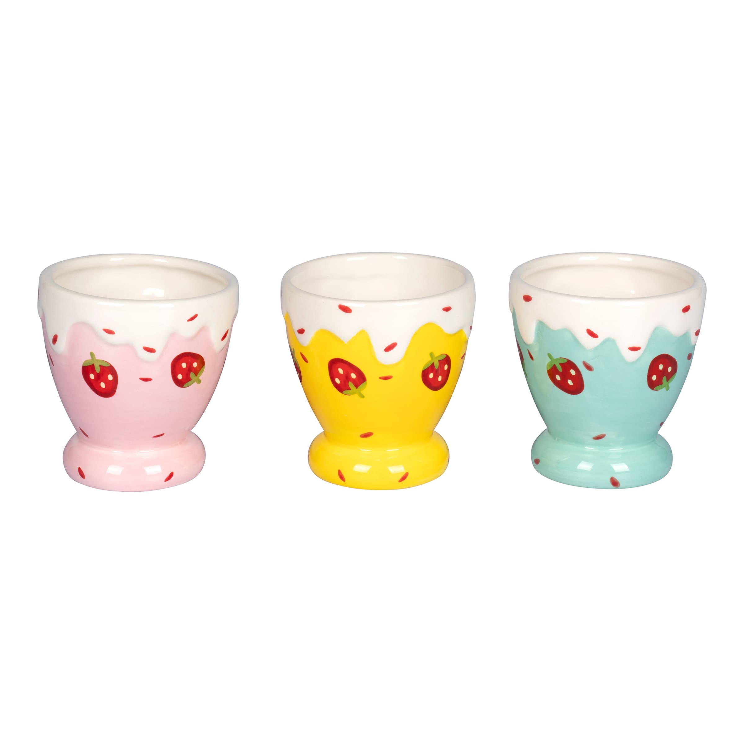 Eisbecher „Erdbeere“, 3 Stück