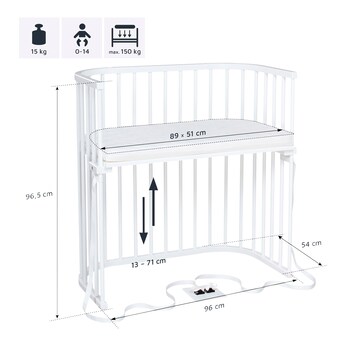 Bundle Beistellbett Boxspring inkl. Matratze MediTex® und Kinderbettumbausatz inkl. Matratze MediTex® extraluftig