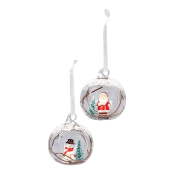 3D-kerstballen, 2 stuks