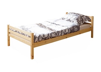 Einzelbett "Nadine" Kiefer massiv Natur
