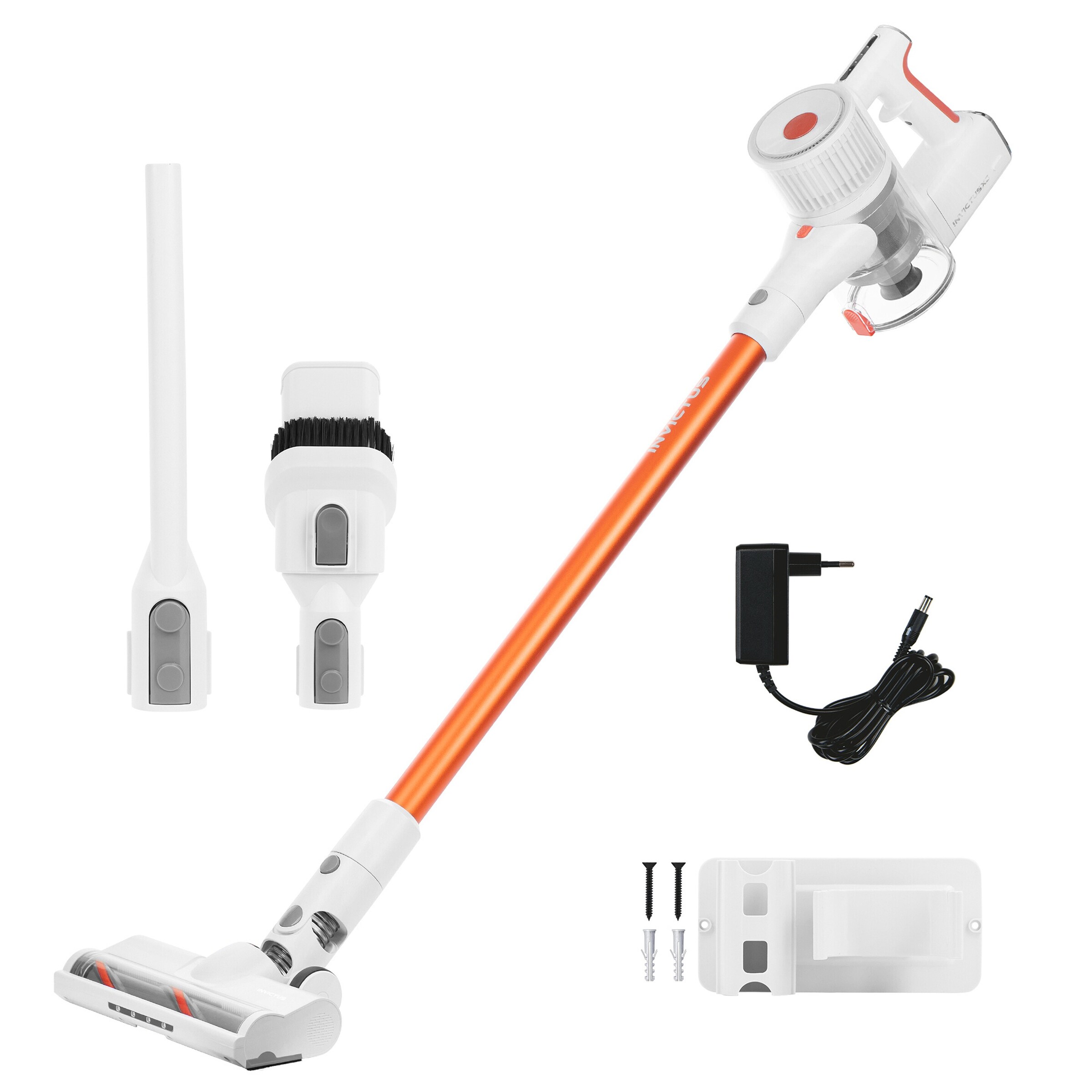 Akku-Staubsauger Invictus X5 Facelift, 12-teilig weiss orange