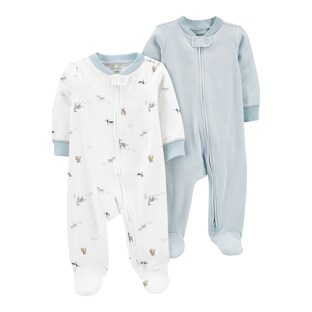 2er-Pack Overalls Ringel Tiere