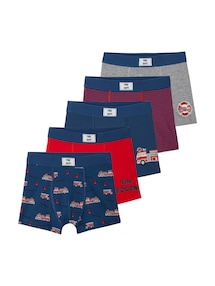 5er-Pack Jungen Boxershorts mit Bio-Baumwolle, Feuerwehr