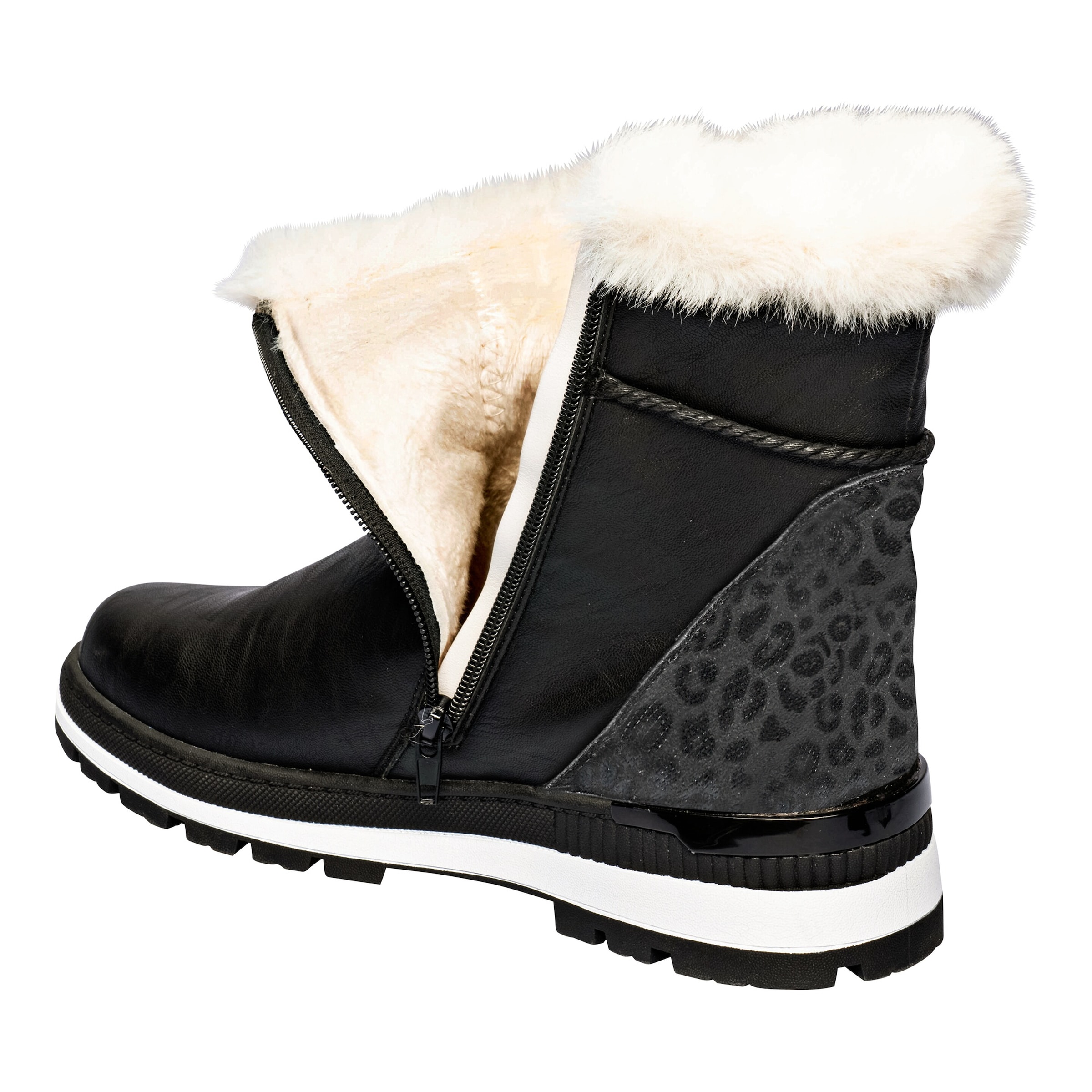 Kuschel-Stiefel mit Leder „Carina“