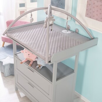 Krabbeldecke mit Spielbogen roba Style grau 