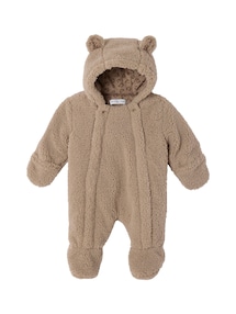 Baby Overall mit Teddyfleece Mama-Tochter-Capsule, Futter mit Leo-Print