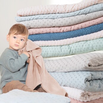 Decke in Strickoptik frosty almond 