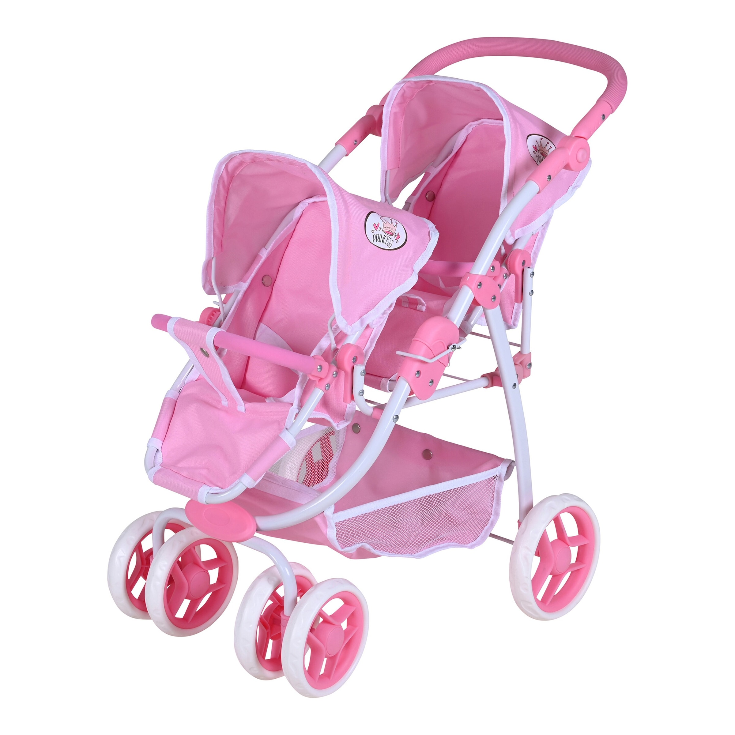 Poussette rose et blanc online