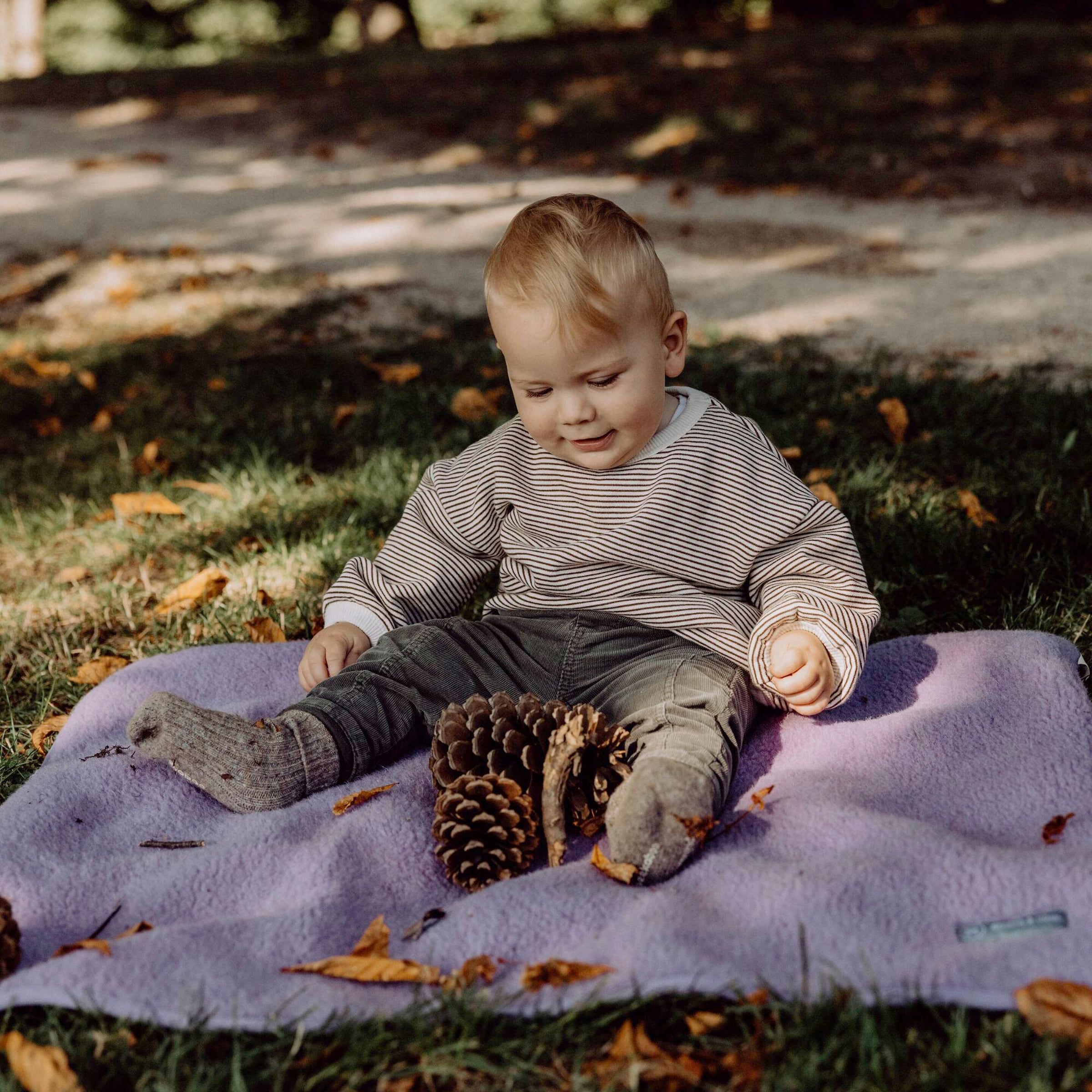 Thumbnail - Emma & Noah Babydecke Merinowolle-Teddy 75x95 cm