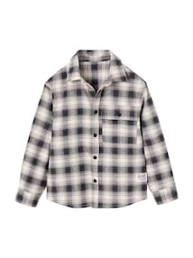 Hemd Flanell Jungen, lange Ärmel, Rückenprint