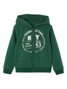 Jungen Sport-Kapuzensweatjacke mit Reißverschluss BASIC