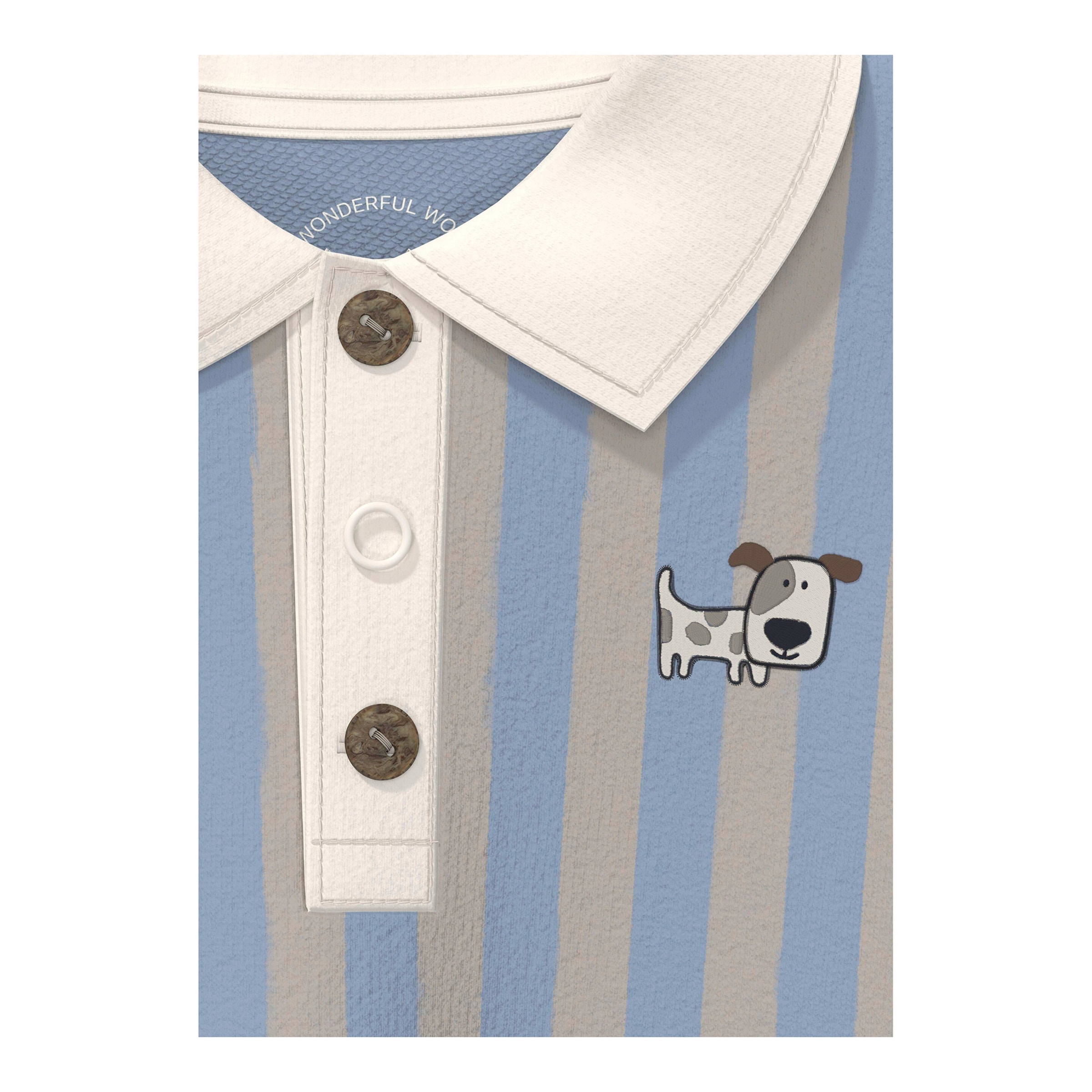 Polo-T-Shirt Hund Ringel