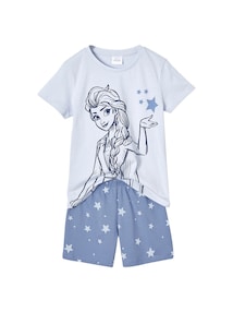Mädchen Sommer-Schlafanzug Disney DIE EISKÖNIGIN mit Elsa und Sternen